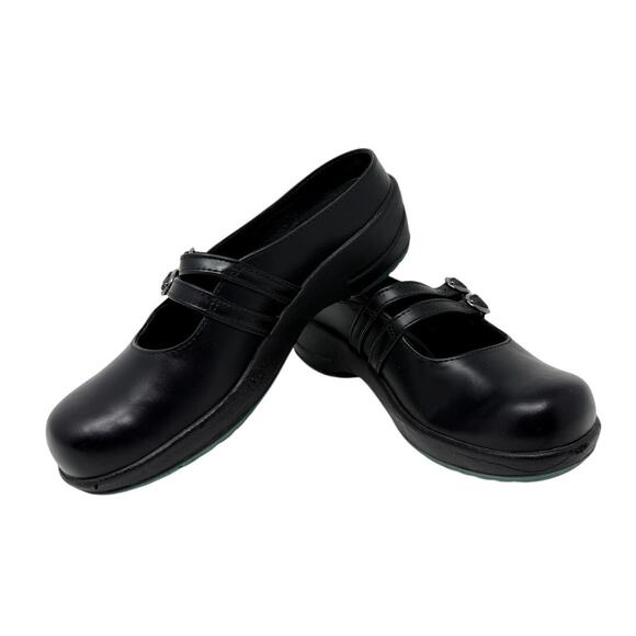 Sanita Clogs Danish Design Black Nursing Liquicell Slip Ons Size EU 37 US 7 - Picture 1 of 8